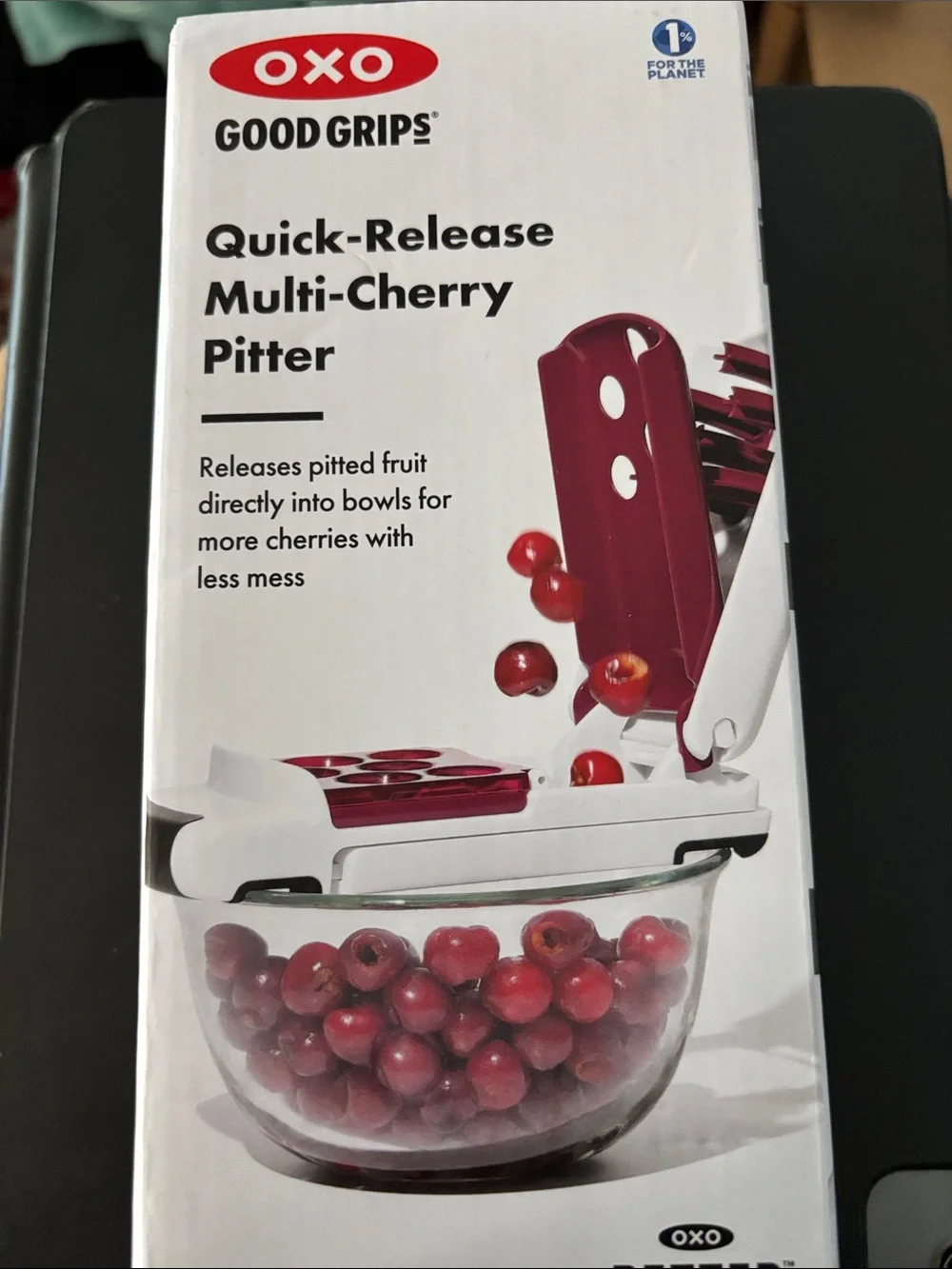 Quick-Release Multi-Cherry Pitter - White and Red new